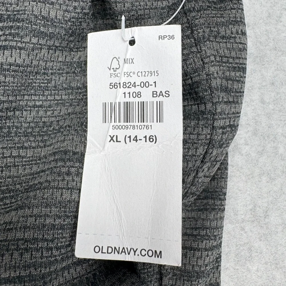 Old Navy Jogger Pants Boys XL Gray Go-Dry Cool Activewear Sporty Comfortable